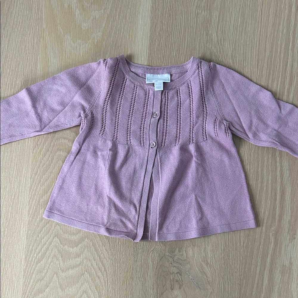 Charming Mauve Knit Sweater for Kids